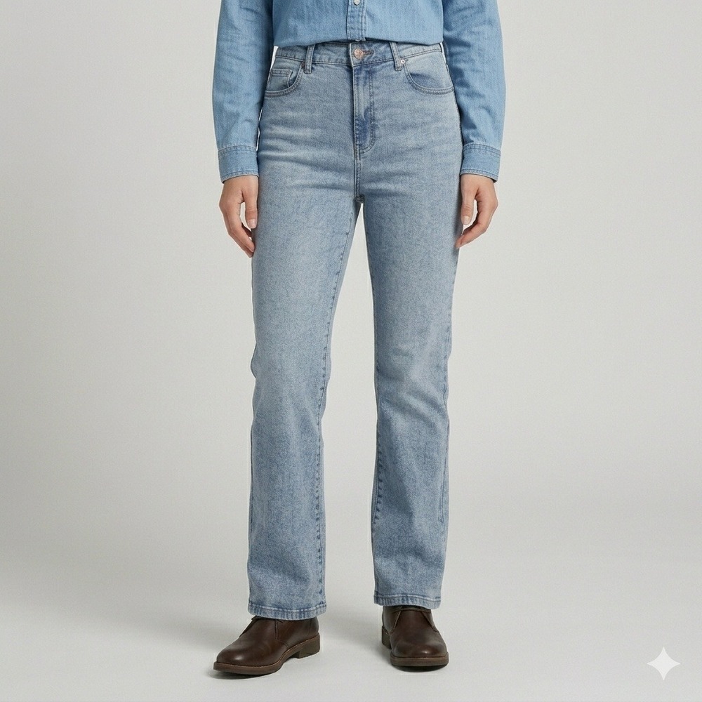 DG2‎ by Diane Gilman High Rise Flare Jeans Light Wash Blue Women's 8T EUC